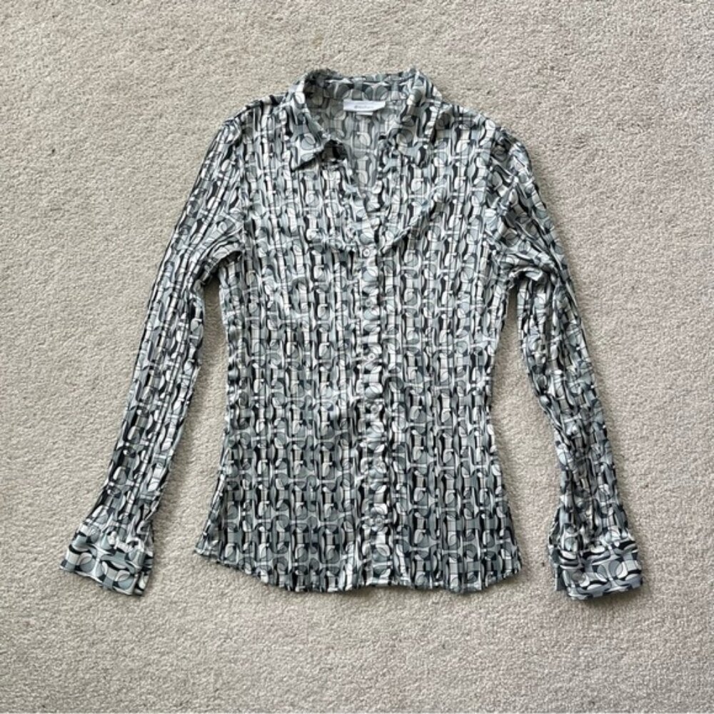 Women’s Dress Barn‎ Textured Button-Up Blouse